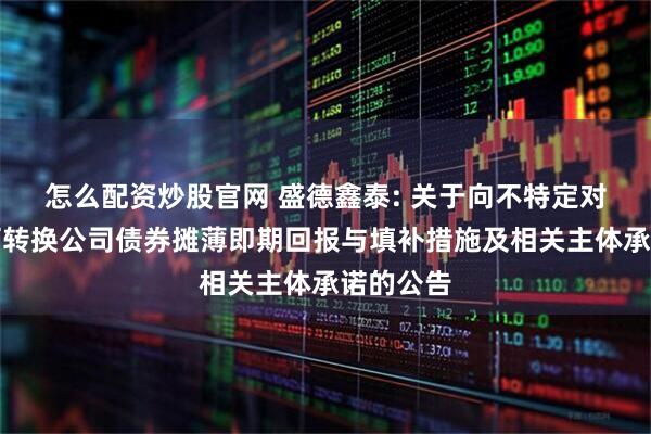 怎么配资炒股官网 盛德鑫泰: 关于向不特定对象发行可转换公司债券摊薄即期回报与填补措施及相关主体承诺的公告