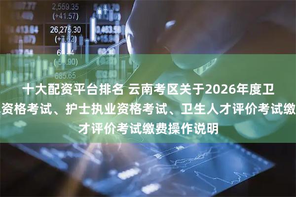 十大配资平台排名 云南考区关于2026年度卫生专业技术资格考试、护士执业资格考试、卫生人才评价考试缴费操作说明